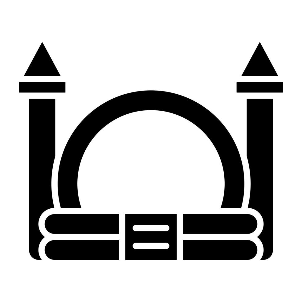 springkasteel glyph icon vector