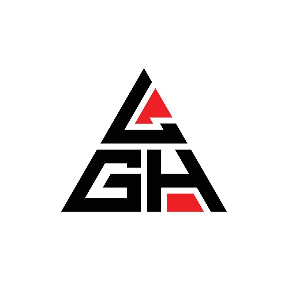 LGH driehoek brief logo ontwerp met driehoekige vorm. lgh driehoek logo ontwerp monogram. lgh driehoek vector logo sjabloon met rode kleur. lgh driehoekig logo eenvoudig, elegant en luxueus logo.