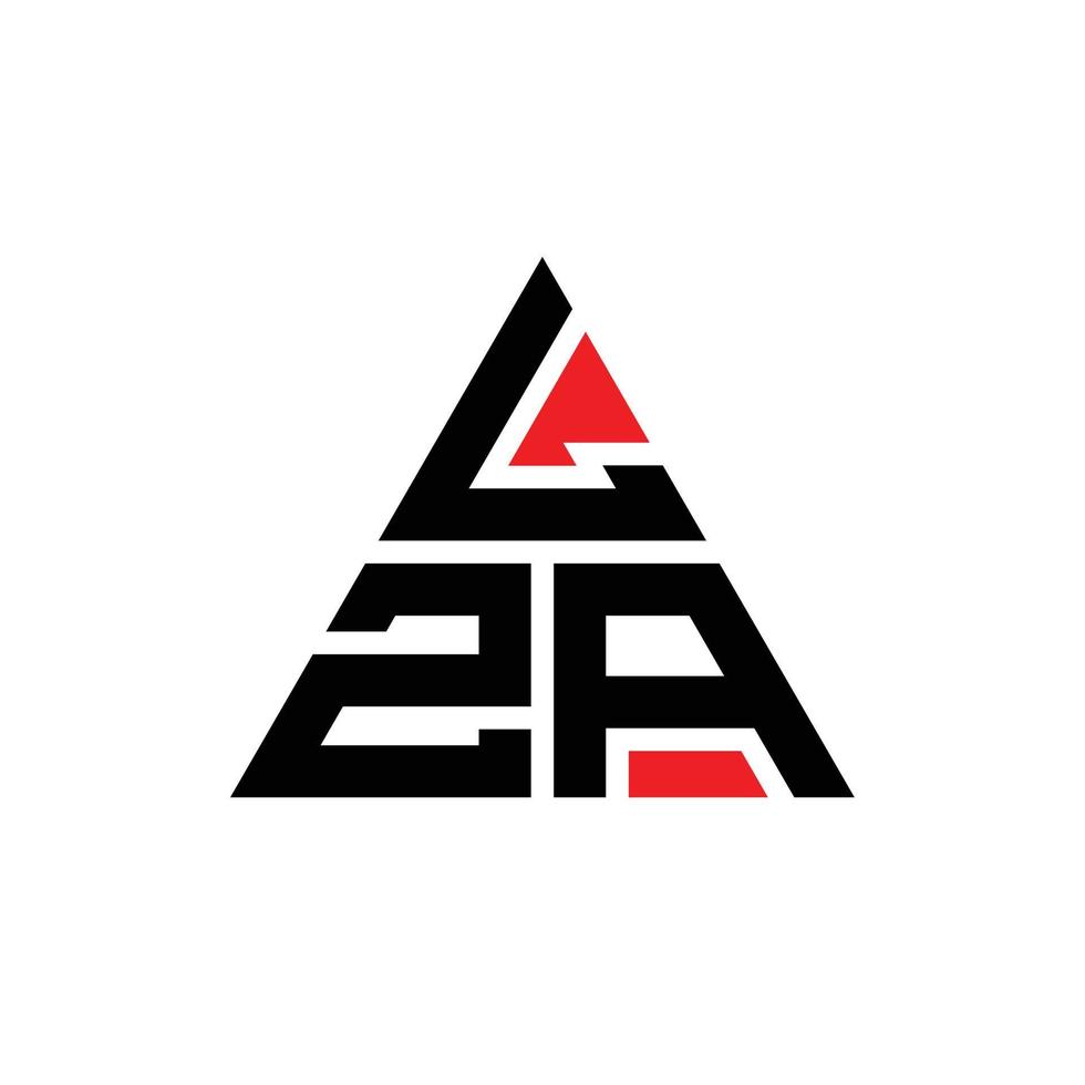 lza driehoek brief logo ontwerp met driehoekige vorm. lza driehoek logo ontwerp monogram. lza driehoek vector logo sjabloon met rode kleur. lza driehoekig logo eenvoudig, elegant en luxueus logo.