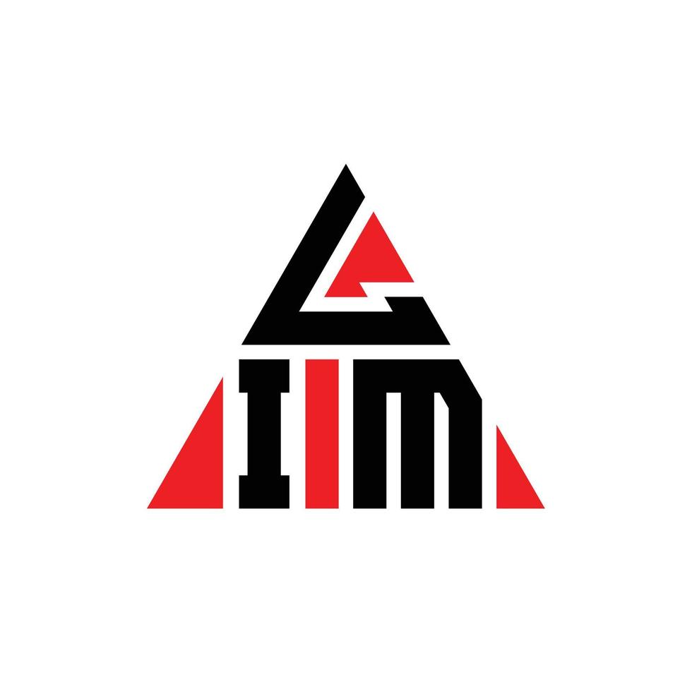 lim driehoek brief logo ontwerp met driehoekige vorm. lim driehoek logo ontwerp monogram. lim driehoek vector logo sjabloon met rode kleur. lim driehoekig logo eenvoudig, elegant en luxueus logo.