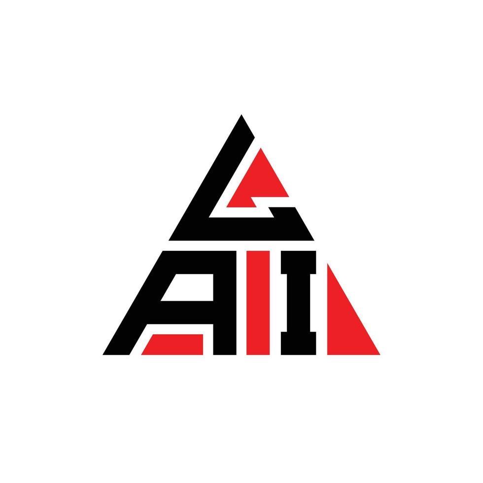 lai driehoek brief logo ontwerp met driehoekige vorm. lai driehoek logo ontwerp monogram. lai driehoek vector logo sjabloon met rode kleur. lai driehoekig logo eenvoudig, elegant en luxueus logo.