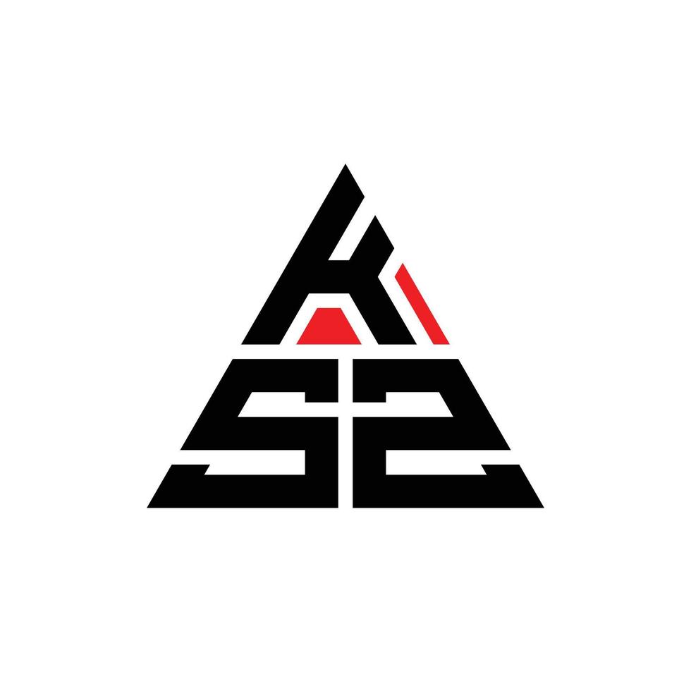 ksz driehoek brief logo ontwerp met driehoekige vorm. ksz driehoek logo ontwerp monogram. ksz driehoek vector logo sjabloon met rode kleur. ksz driehoekig logo eenvoudig, elegant en luxueus logo.