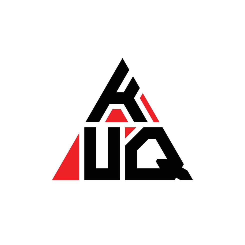 kuq driehoek brief logo ontwerp met driehoekige vorm. kuq driehoek logo ontwerp monogram. kuq driehoek vector logo sjabloon met rode kleur. kuq driehoekig logo eenvoudig, elegant en luxueus logo.