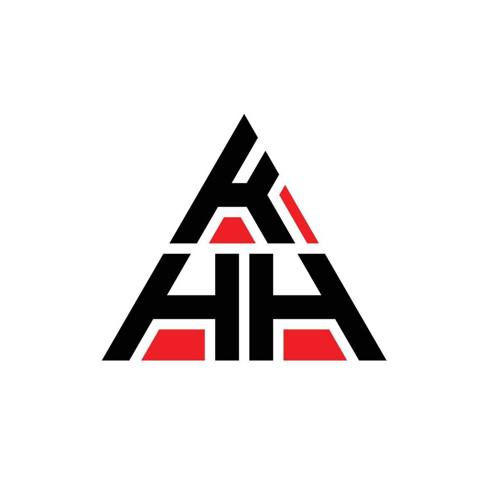 khh driehoek brief logo ontwerp met driehoekige vorm. khh driehoek logo ontwerp monogram. khh driehoek vector logo sjabloon met rode kleur. khh driehoekig logo eenvoudig, elegant en luxueus logo.