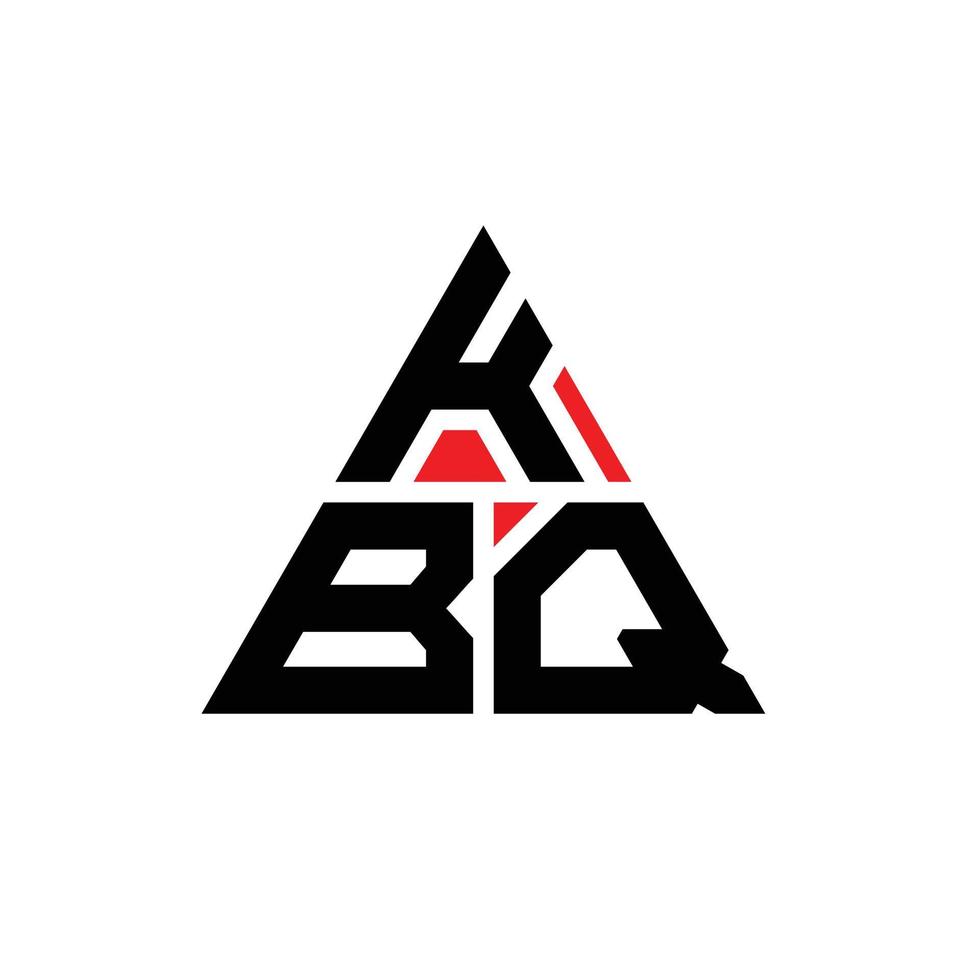 kbq driehoek brief logo ontwerp met driehoekige vorm. kbq driehoek logo ontwerp monogram. kbq driehoek vector logo sjabloon met rode kleur. kbq driehoekig logo eenvoudig, elegant en luxueus logo.
