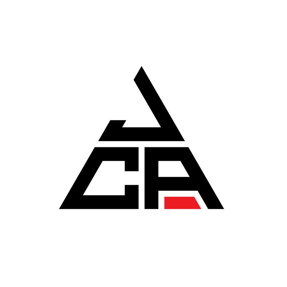jca driehoek brief logo ontwerp met driehoekige vorm. jca driehoek logo ontwerp monogram. jca driehoek vector logo sjabloon met rode kleur. jca driehoekig logo eenvoudig, elegant en luxueus logo.