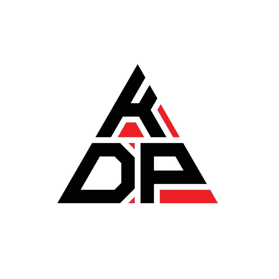 kdp driehoek brief logo ontwerp met driehoekige vorm. kdp driehoek logo ontwerp monogram. kdp driehoek vector logo sjabloon met rode kleur. kdp driehoekig logo eenvoudig, elegant en luxueus logo.