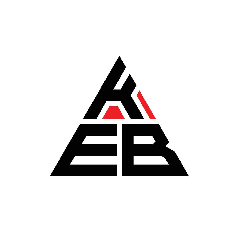keb driehoek brief logo ontwerp met driehoekige vorm. Keb driehoek logo ontwerp monogram. Keb driehoek vector logo sjabloon met rode kleur. keb driehoekig logo eenvoudig, elegant en luxueus logo.