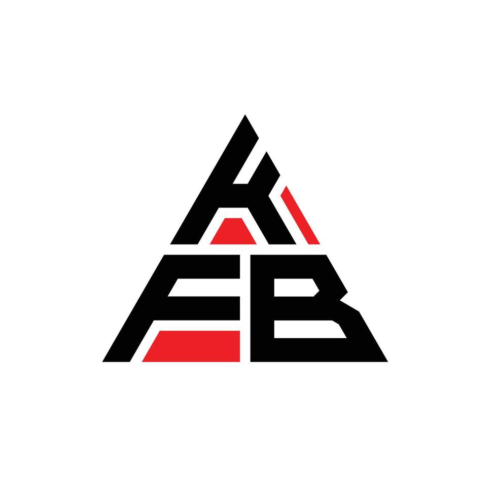 kfb driehoek brief logo ontwerp met driehoekige vorm. kfb driehoek logo ontwerp monogram. kfb driehoek vector logo sjabloon met rode kleur. kfb driehoekig logo eenvoudig, elegant en luxueus logo.