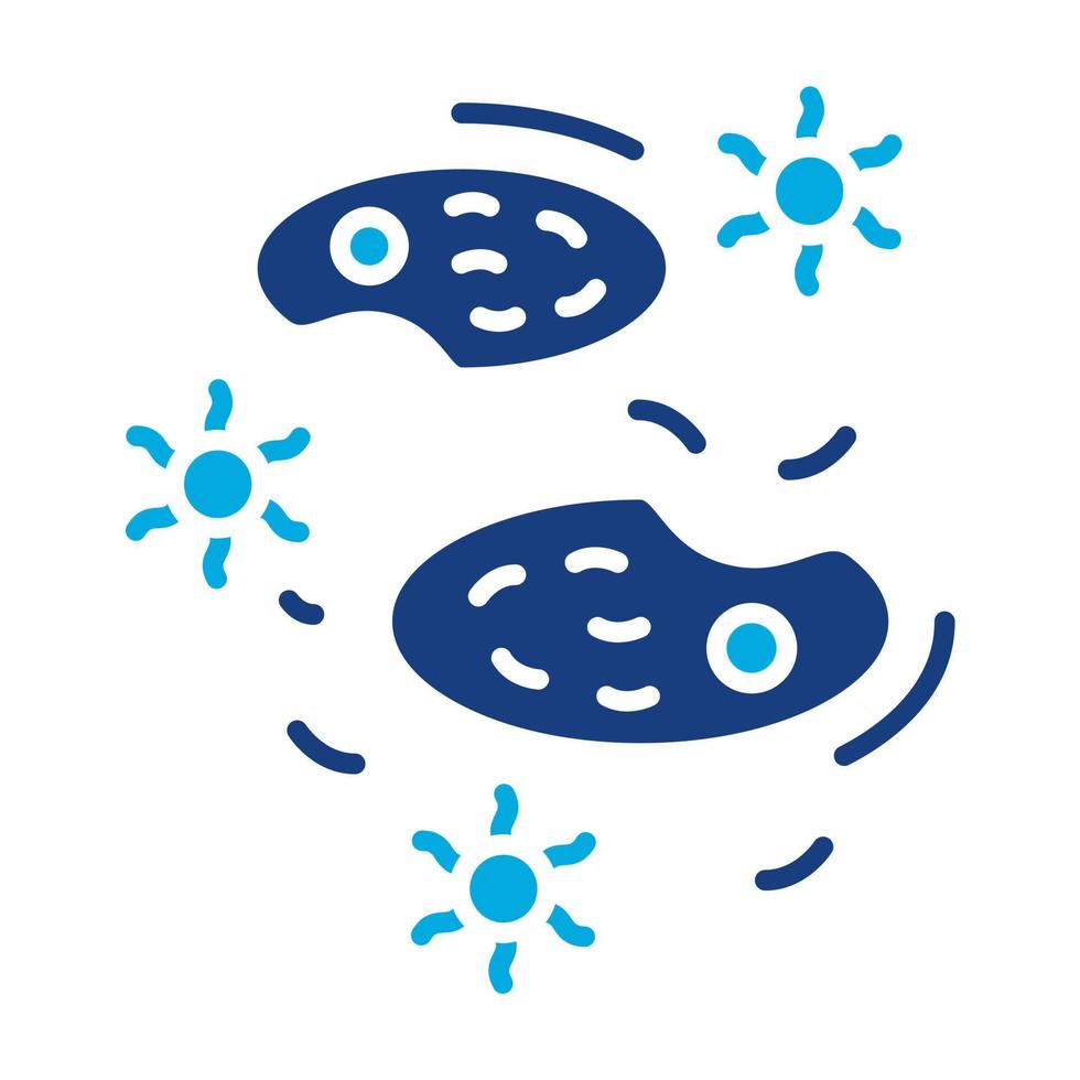 microbe glyph tweekleurig pictogram vector