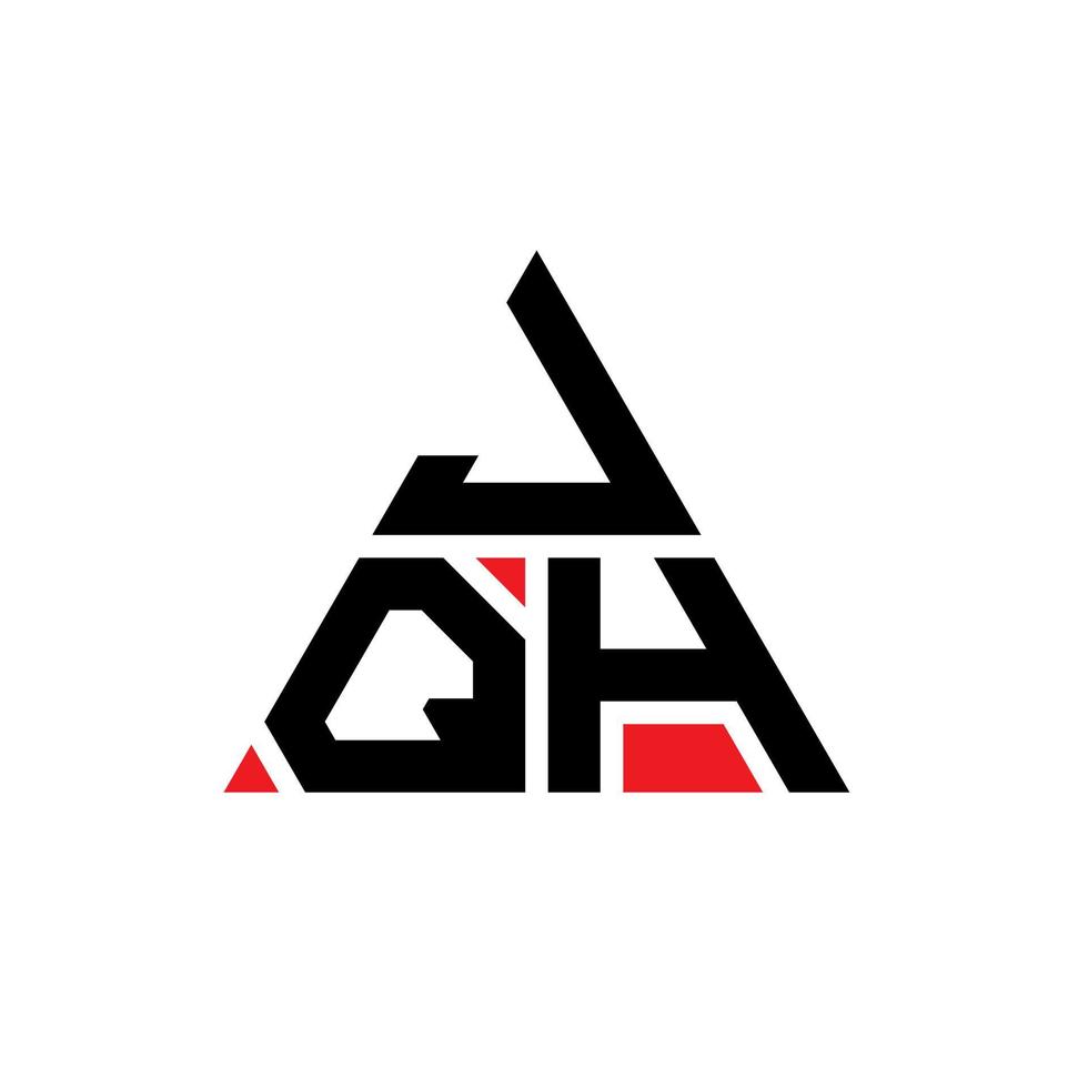 jqh driehoek brief logo ontwerp met driehoekige vorm. jqh driehoek logo ontwerp monogram. jqh driehoek vector logo sjabloon met rode kleur. jqh driehoekig logo eenvoudig, elegant en luxueus logo.