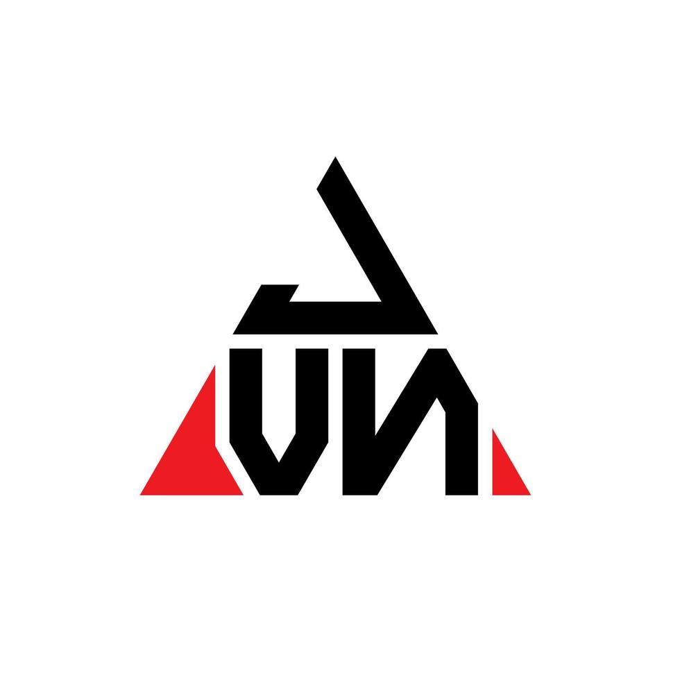 jvn driehoek brief logo ontwerp met driehoekige vorm. jvn driehoek logo ontwerp monogram. jvn driehoek vector logo sjabloon met rode kleur. jvn driehoekig logo eenvoudig, elegant en luxueus logo.