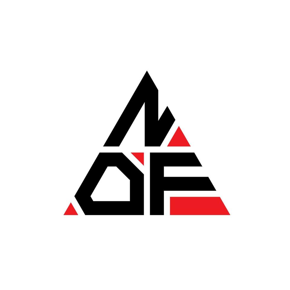 nof driehoek brief logo ontwerp met driehoekige vorm. nof driehoek logo ontwerp monogram. nof driehoek vector logo sjabloon met rode kleur. nof driehoekig logo eenvoudig, elegant en luxueus logo.