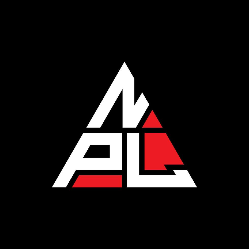 npl driehoek brief logo ontwerp met driehoekige vorm. npl driehoek logo ontwerp monogram. npl driehoek vector logo sjabloon met rode kleur. npl driehoekig logo eenvoudig, elegant en luxueus logo.