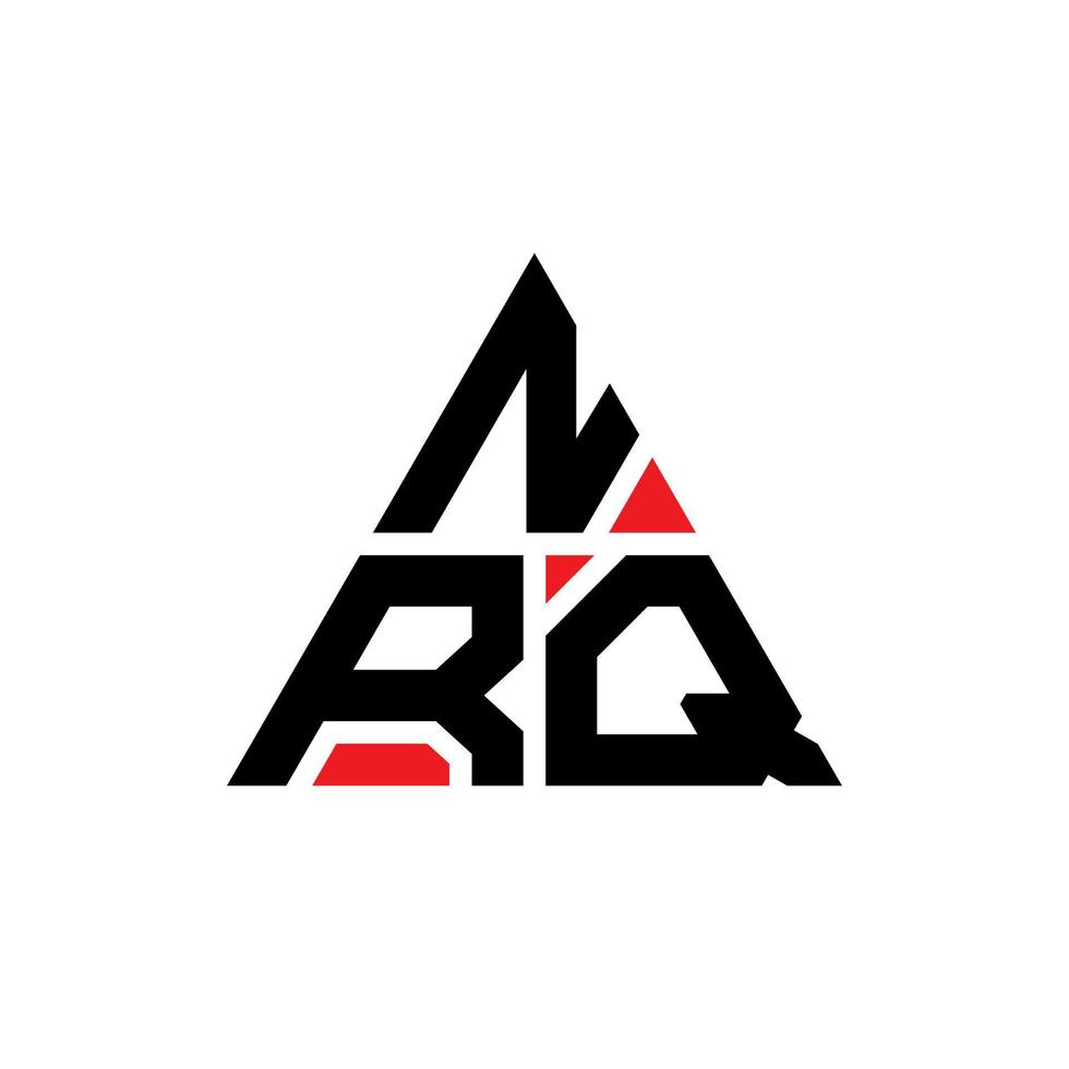 nrq driehoek brief logo ontwerp met driehoekige vorm. nrq driehoek logo ontwerp monogram. nrq driehoek vector logo sjabloon met rode kleur. nrq driehoekig logo eenvoudig, elegant en luxueus logo.