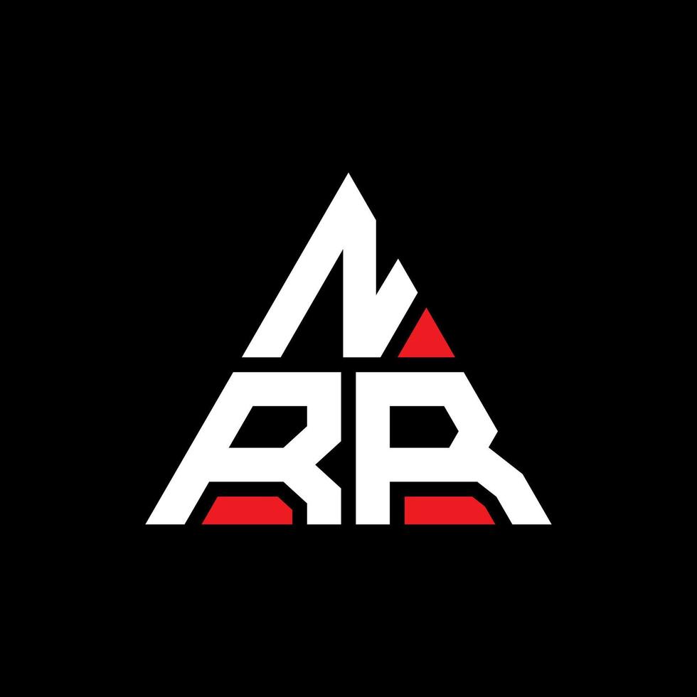 nrr driehoek brief logo ontwerp met driehoekige vorm. nrr driehoek logo ontwerp monogram. nrr driehoek vector logo sjabloon met rode kleur. nrr driehoekig logo eenvoudig, elegant en luxueus logo.