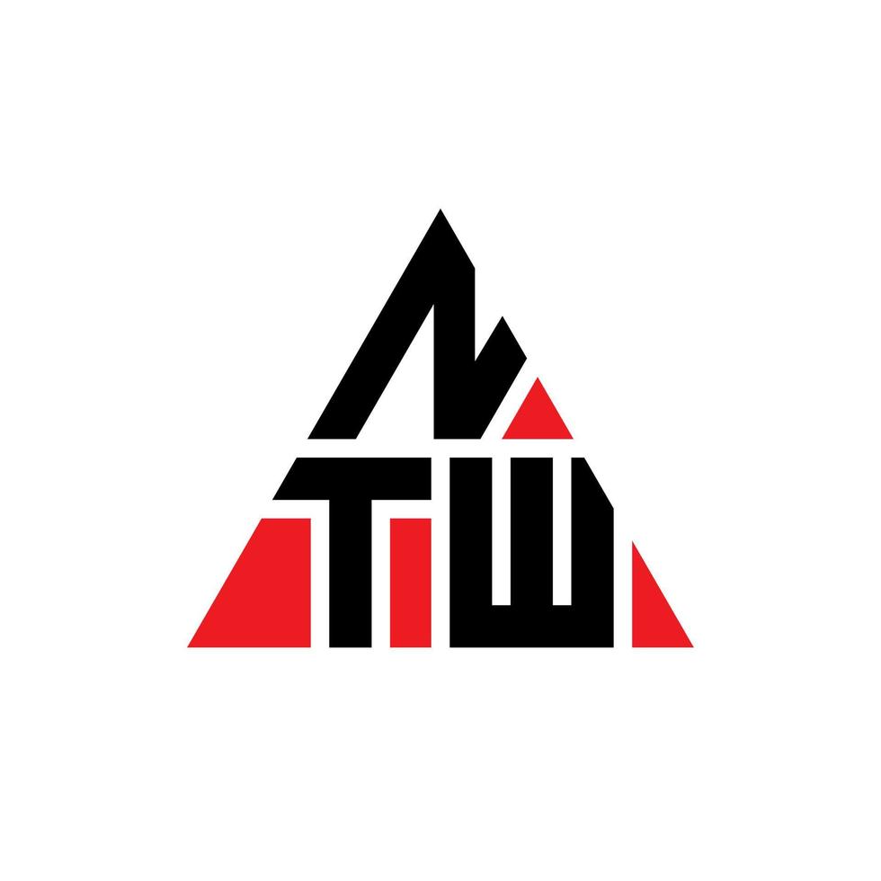 ntw driehoek brief logo ontwerp met driehoekige vorm. ntw driehoek logo ontwerp monogram. ntw driehoek vector logo sjabloon met rode kleur. ntw driehoekig logo eenvoudig, elegant en luxueus logo.