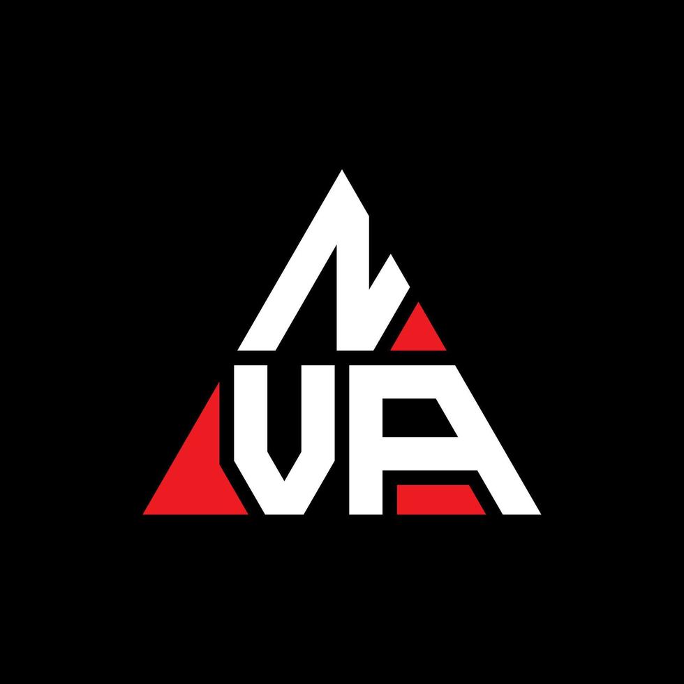 nva driehoek brief logo ontwerp met driehoekige vorm. nva driehoek logo ontwerp monogram. nva driehoek vector logo sjabloon met rode kleur. nva driehoekig logo eenvoudig, elegant en luxueus logo.