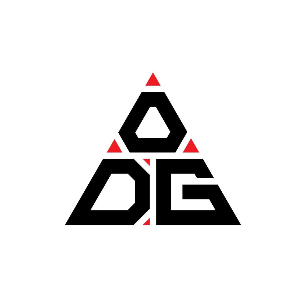 odg driehoek brief logo ontwerp met driehoekige vorm. odg driehoek logo ontwerp monogram. odg driehoek vector logo sjabloon met rode kleur. odg driehoekig logo eenvoudig, elegant en luxueus logo.
