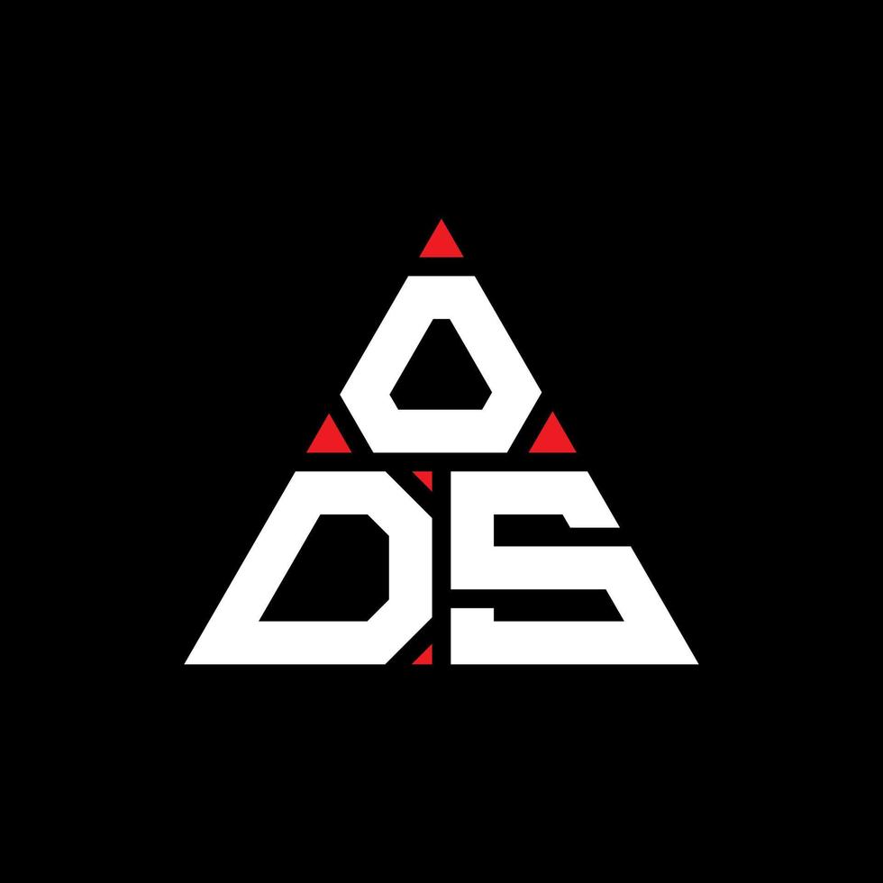 ods driehoek brief logo ontwerp met driehoekige vorm. ods driehoek logo ontwerp monogram. ods driehoek vector logo sjabloon met rode kleur. ods driehoekig logo eenvoudig, elegant en luxueus logo.