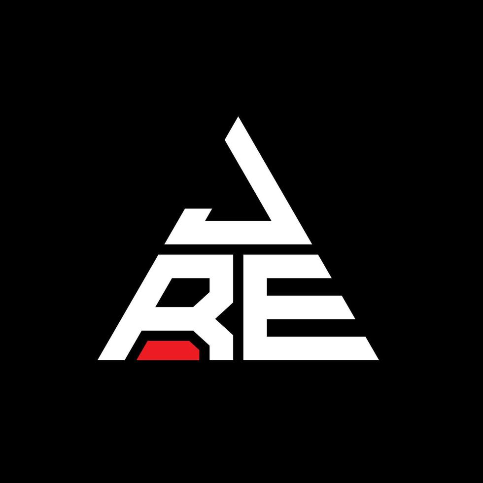 jre driehoek brief logo ontwerp met driehoekige vorm. jre driehoek logo ontwerp monogram. jre driehoek vector logo sjabloon met rode kleur. jre driehoekig logo eenvoudig, elegant en luxueus logo.