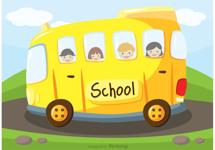 School Bus Vector Achtergrond