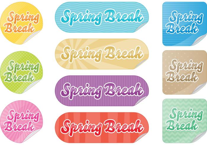 Spring Break Sticker Vectoren