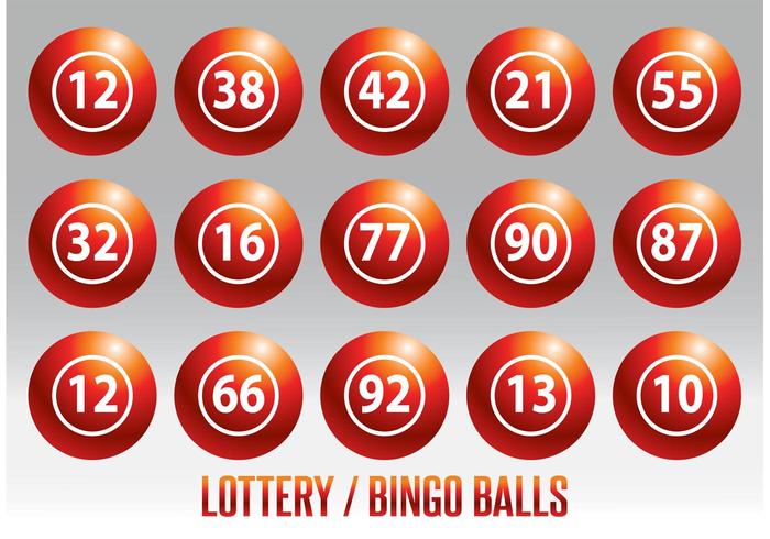 Loterij / bingo bal vector set