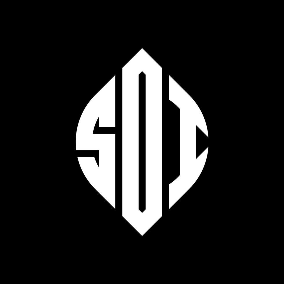 sdi cirkel letter logo ontwerp met cirkel en ellipsvorm. sdi-ellipsletters met typografische stijl. de drie initialen vormen een cirkellogo. sdi cirkel embleem abstracte monogram brief mark vector. vector