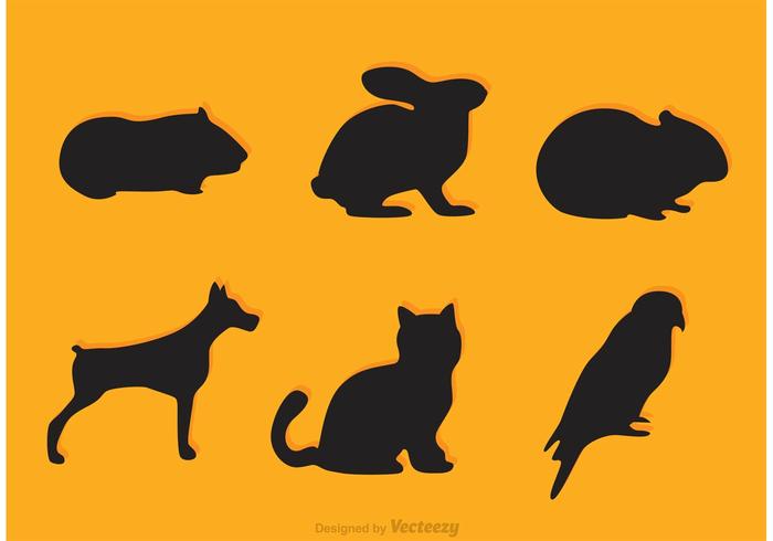 Vector Pet Silhouet Pictogrammen