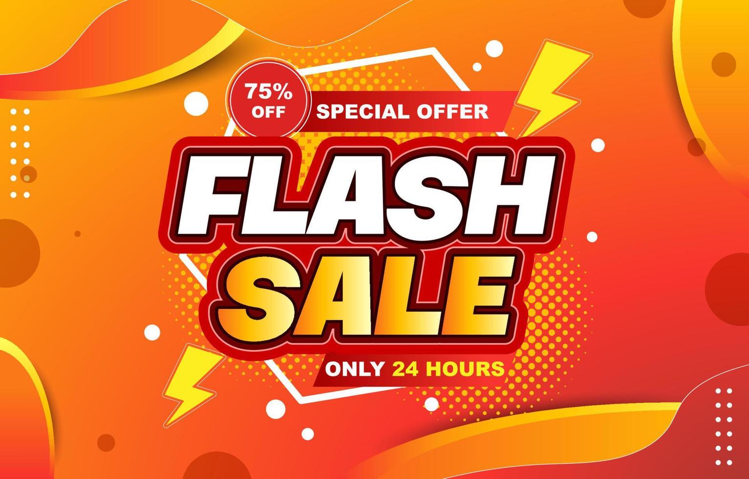 flash verkoop poster vector