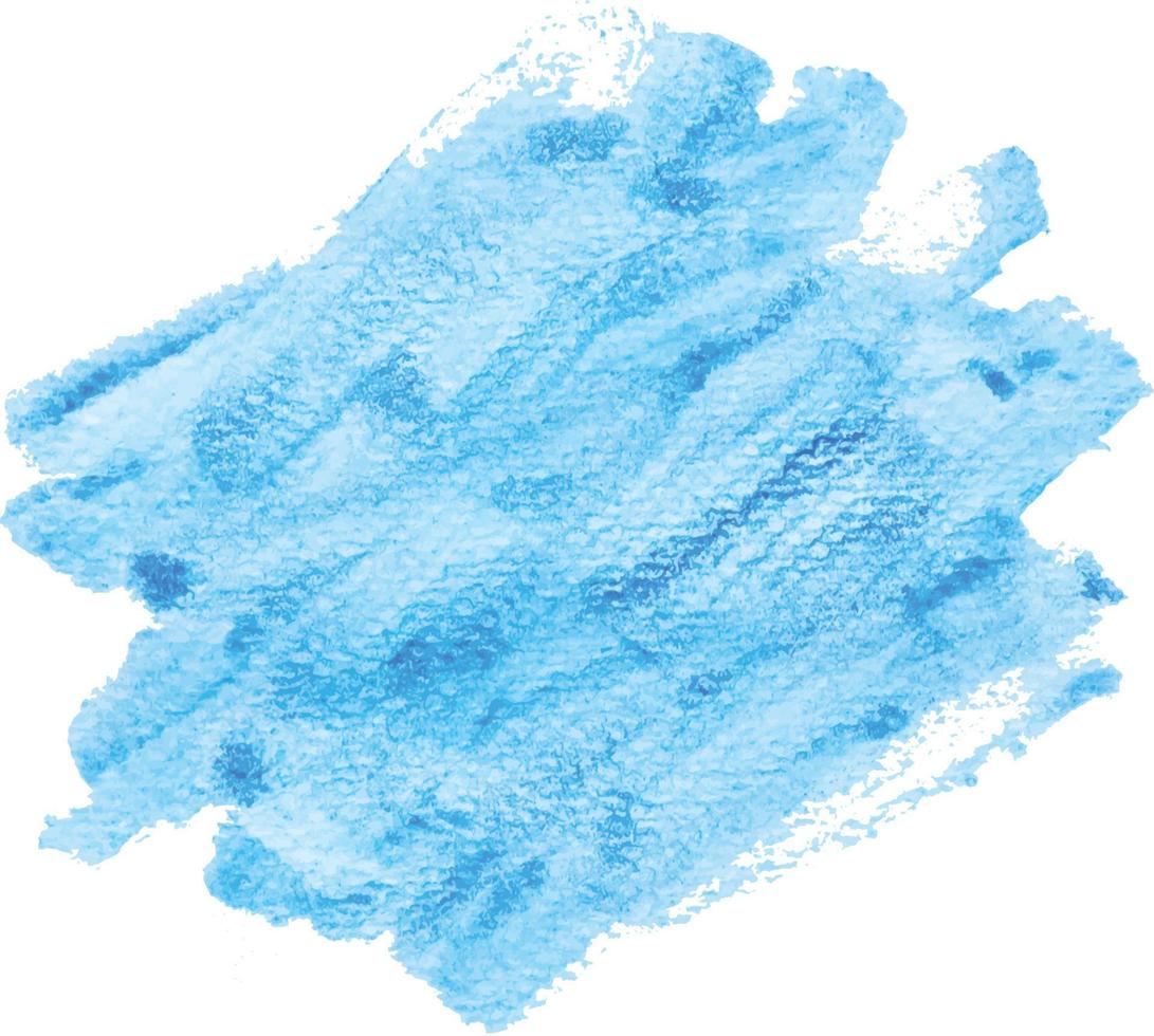 blauwe kleur vector hand getekende aquarel vloeibare vlek. abstract aqua vlekken krabbel druppel element illustratie behang