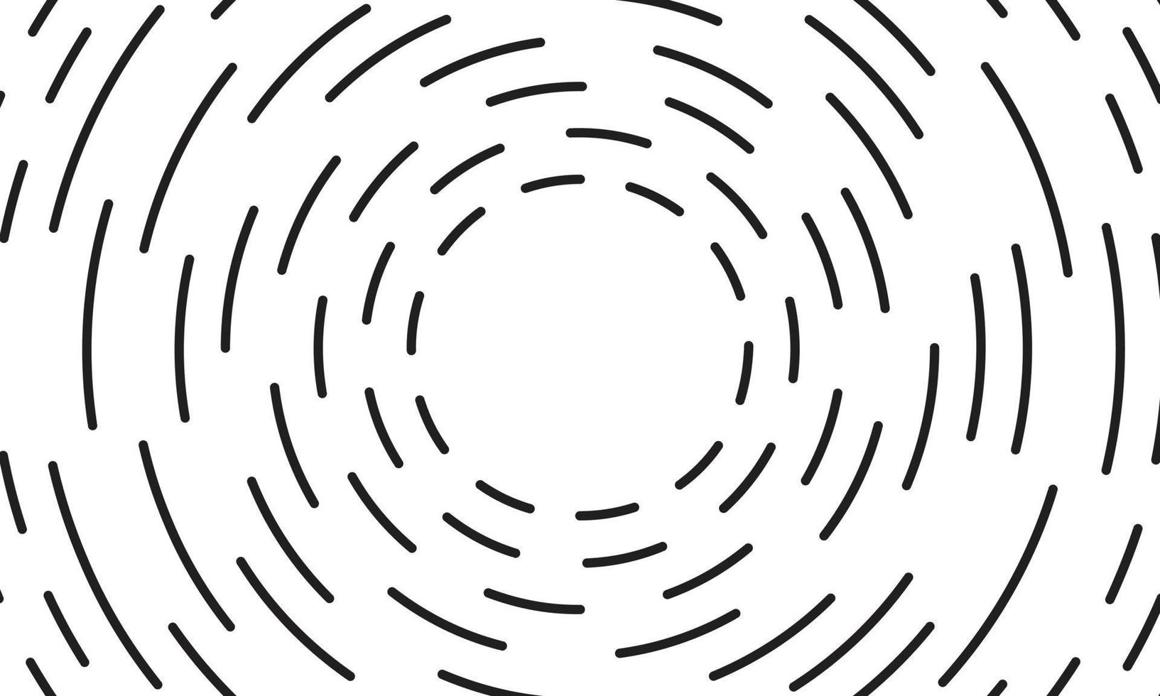 cirkel lijn zwarte swirl burst op witte achtergrond, swirl cirkel kunst lijn spiraalvorm, cyclus spiraalvorm voor technologie concept, rimpel lijnen grafische cirkel ronde, golf lijn twist en bewegingseffect vector