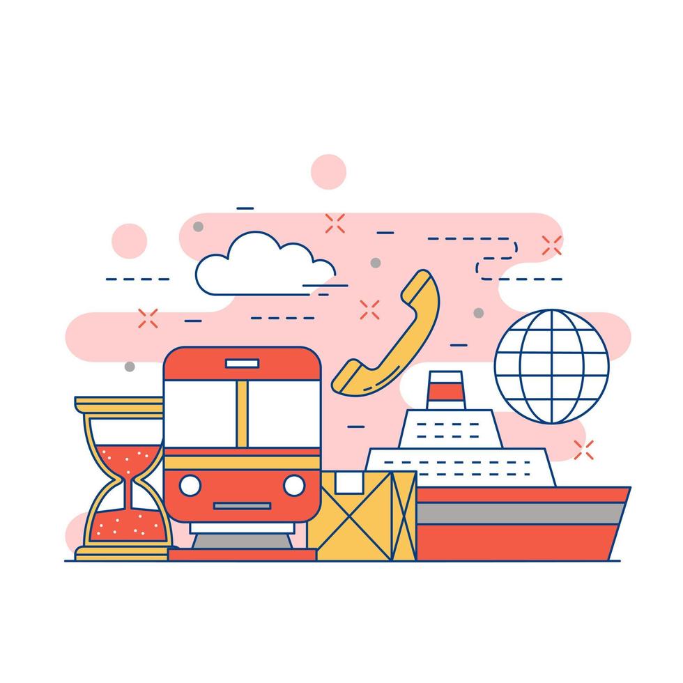 logistiek concept website illustratie ontwerp vector