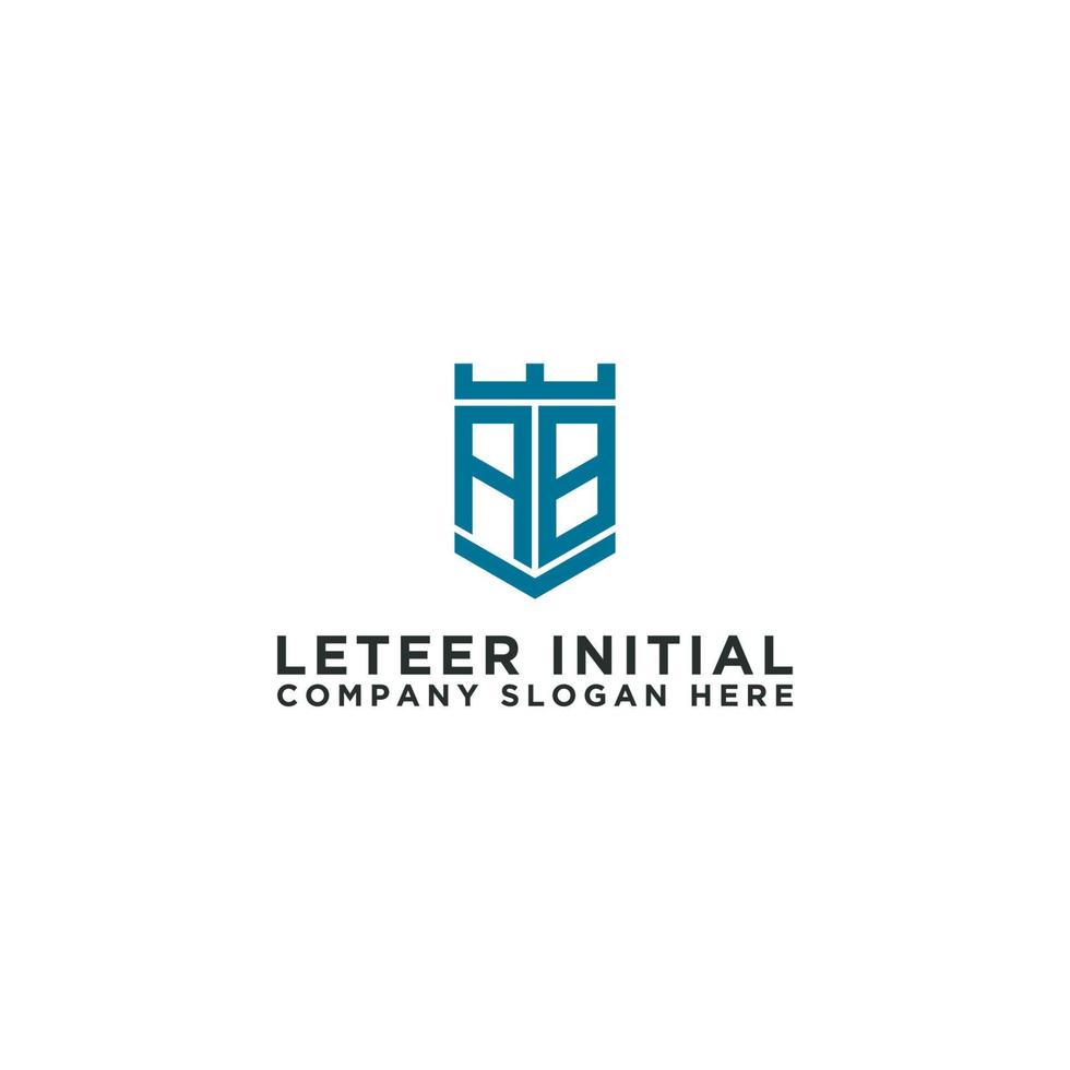 logo-ontwerpinspiratie voor bedrijven uit de beginletters van het ab-logopictogram. -vector vector
