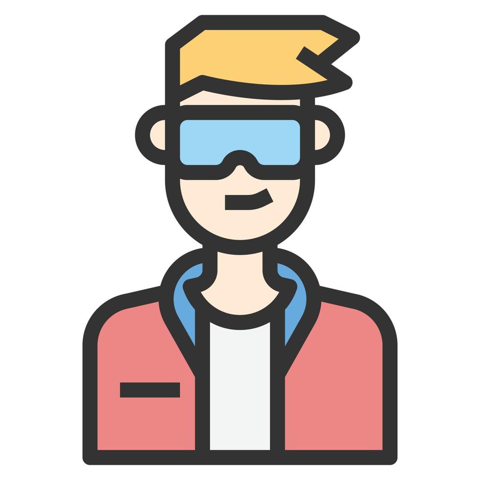 mensen pictogram man gamer vector. vector