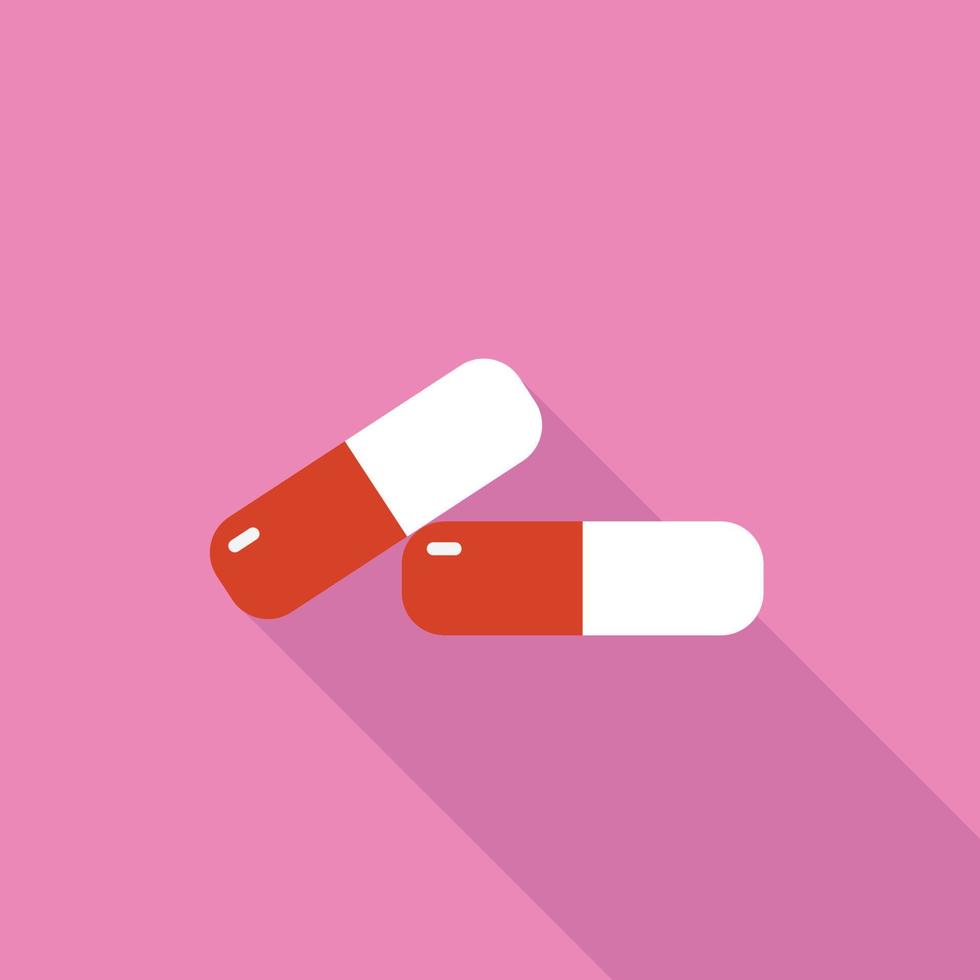 geneeskrachtige tabletten, capsules, in een platte cartoon stijl vectorillustratie. vector