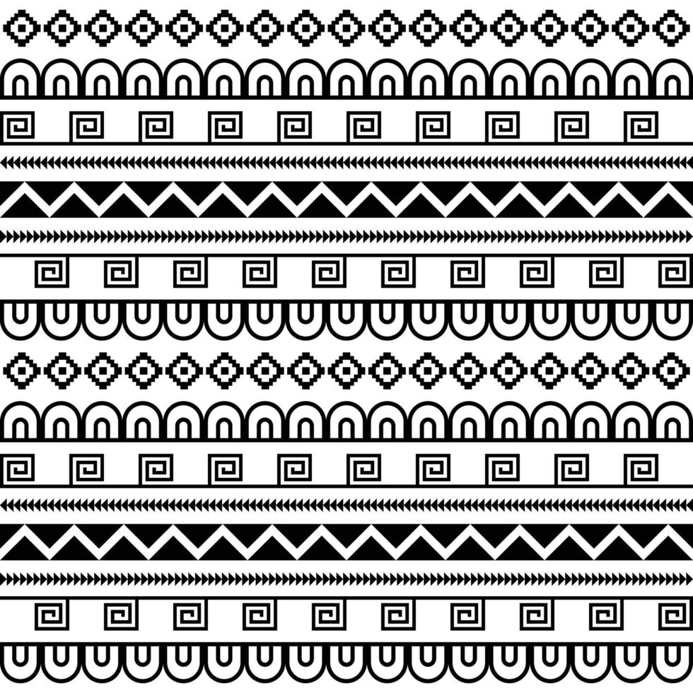 geometrische etnische tribal naadloze patroon. achtergrond voor stof, behang, kaartsjabloon, inpakpapier, tapijt, textiel, omslag. etnisch hawaiiaans patroon in tattoo-stijl vector