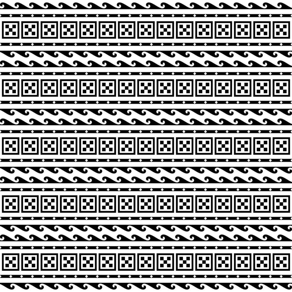 geometrische etnische tribal naadloze patroon. achtergrond voor stof, behang, kaartsjabloon, inpakpapier, tapijt, textiel, omslag. etnisch hawaiiaans patroon in tattoo-stijl vector