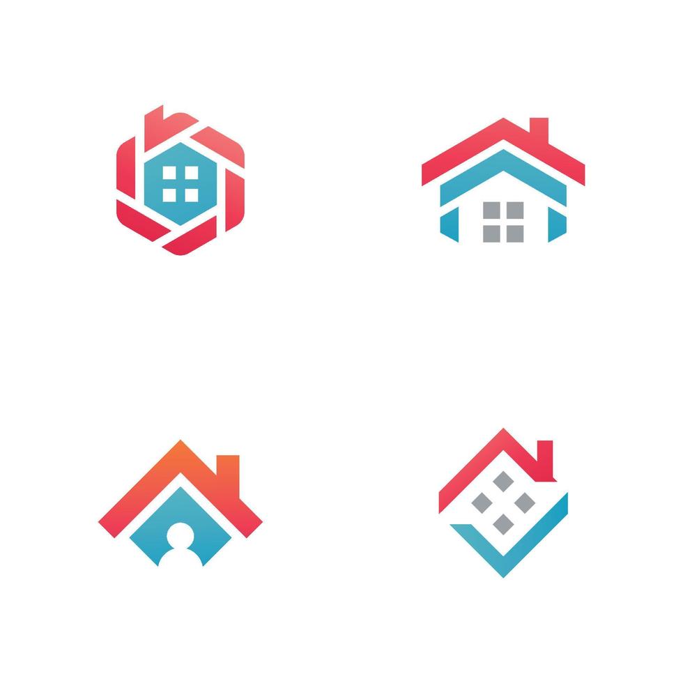 huis logo vector sjabloon, creatief onroerend goed en huis bouwen pictogram logo sjabloon