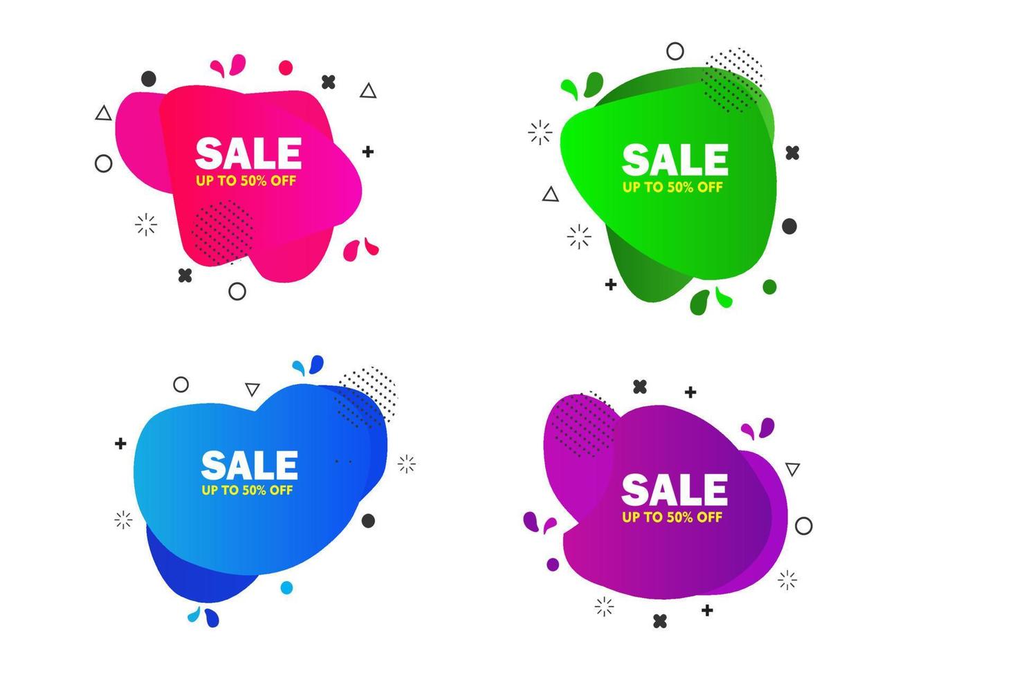 trendy gradiënt organische vloeibare vorm met sale.graphic isometrische illustratie met verkoopaanbieding voor retail, reclame, sociale media.organic ronde shape.vector illustratie vector