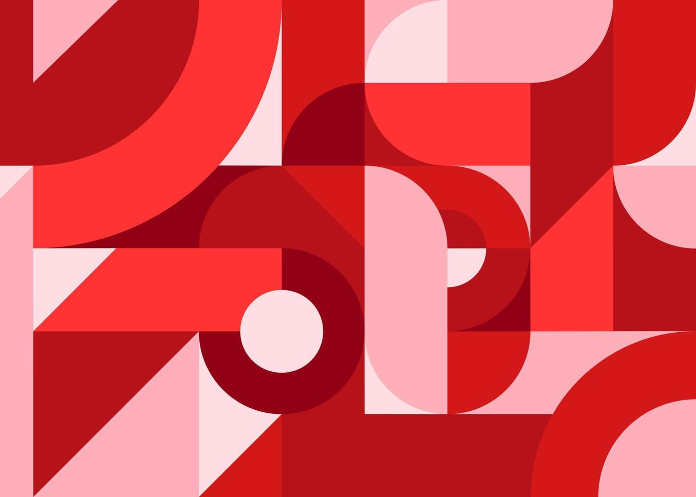banner met rode geometrische vormen. vector