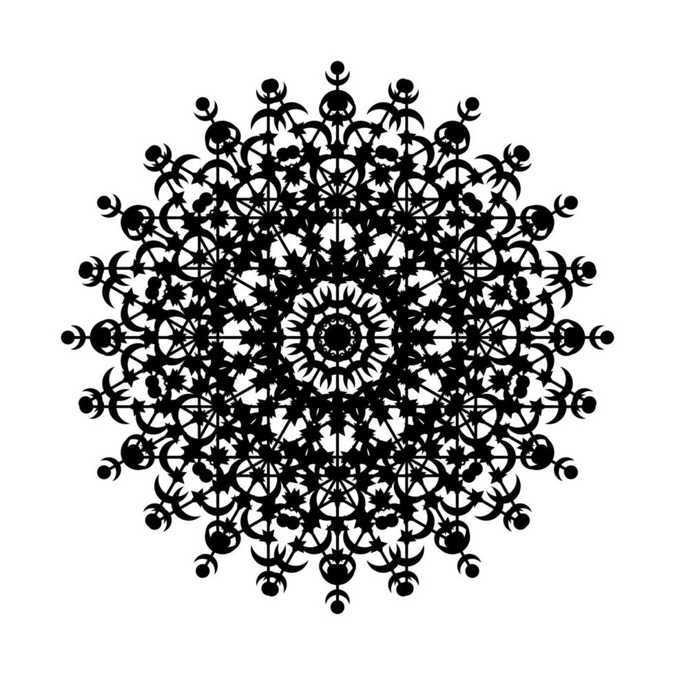 mandala ronde cirkel kant symboolpictogram. abstracte oosterse mandala sjabloon. yoga stijl arabesk patroon elegant element icoon vector