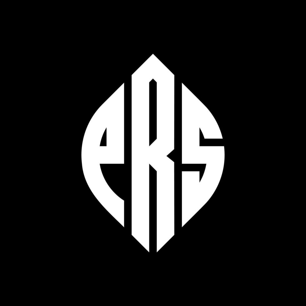 prs cirkel letter logo ontwerp met cirkel en ellipsvorm. prs ellipsletters met typografische stijl. de drie initialen vormen een cirkellogo. prs cirkel embleem abstracte monogram brief mark vector. vector