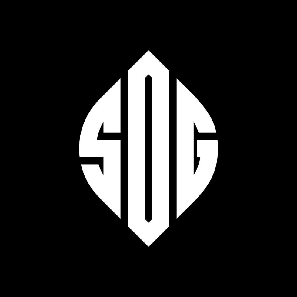 sog cirkel letter logo ontwerp met cirkel en ellipsvorm. sog-ellipsletters met typografische stijl. de drie initialen vormen een cirkellogo. sog cirkel embleem abstracte monogram brief mark vector. vector