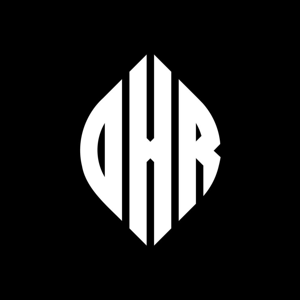 oxr cirkel letter logo-ontwerp met cirkel en ellipsvorm. oxr-ellipsletters met typografische stijl. de drie initialen vormen een cirkellogo. oxr cirkel embleem abstracte monogram brief mark vector. vector