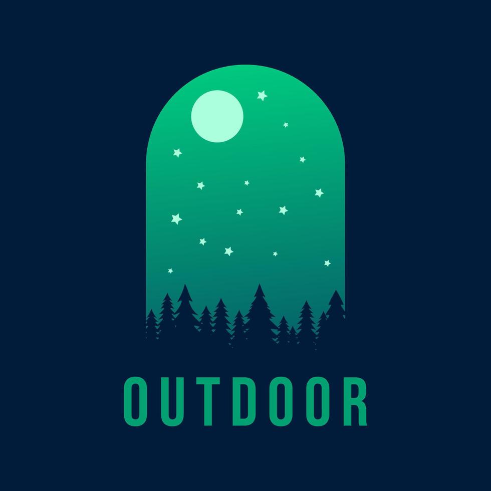 outdoor avonturier logo sjabloon op geïsoleerde achtergrond vector