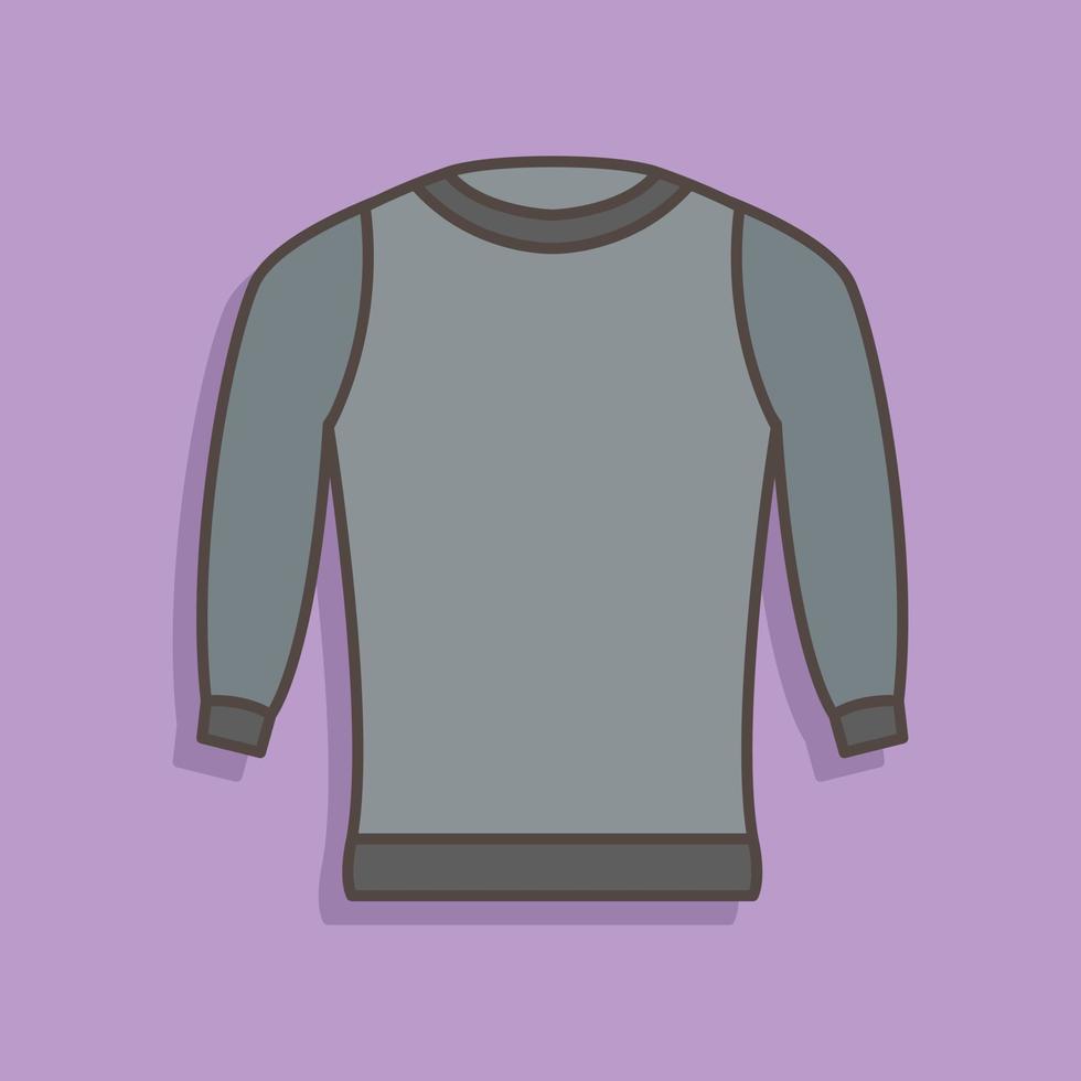 casual sweaterconcept in minimale cartoonstijl vector