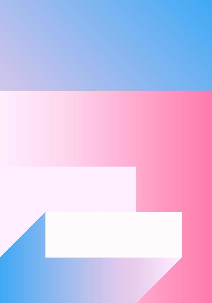 vector geometrische gladde blauwe roze gradiëntachtergrond