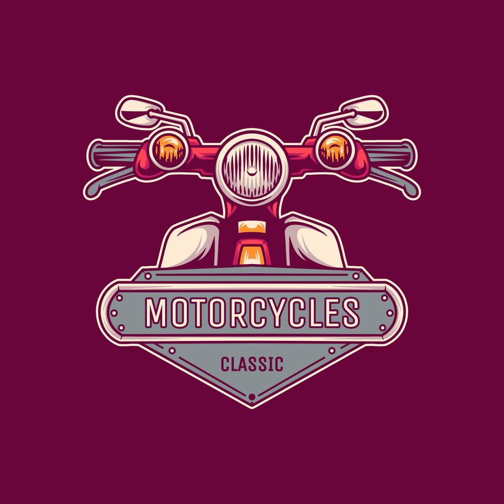 klassieke motorfiets club logo afbeelding vector